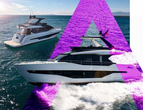 The As5 and the 66 Flybridge. Two Astondoa best sellers on parade at MIBS